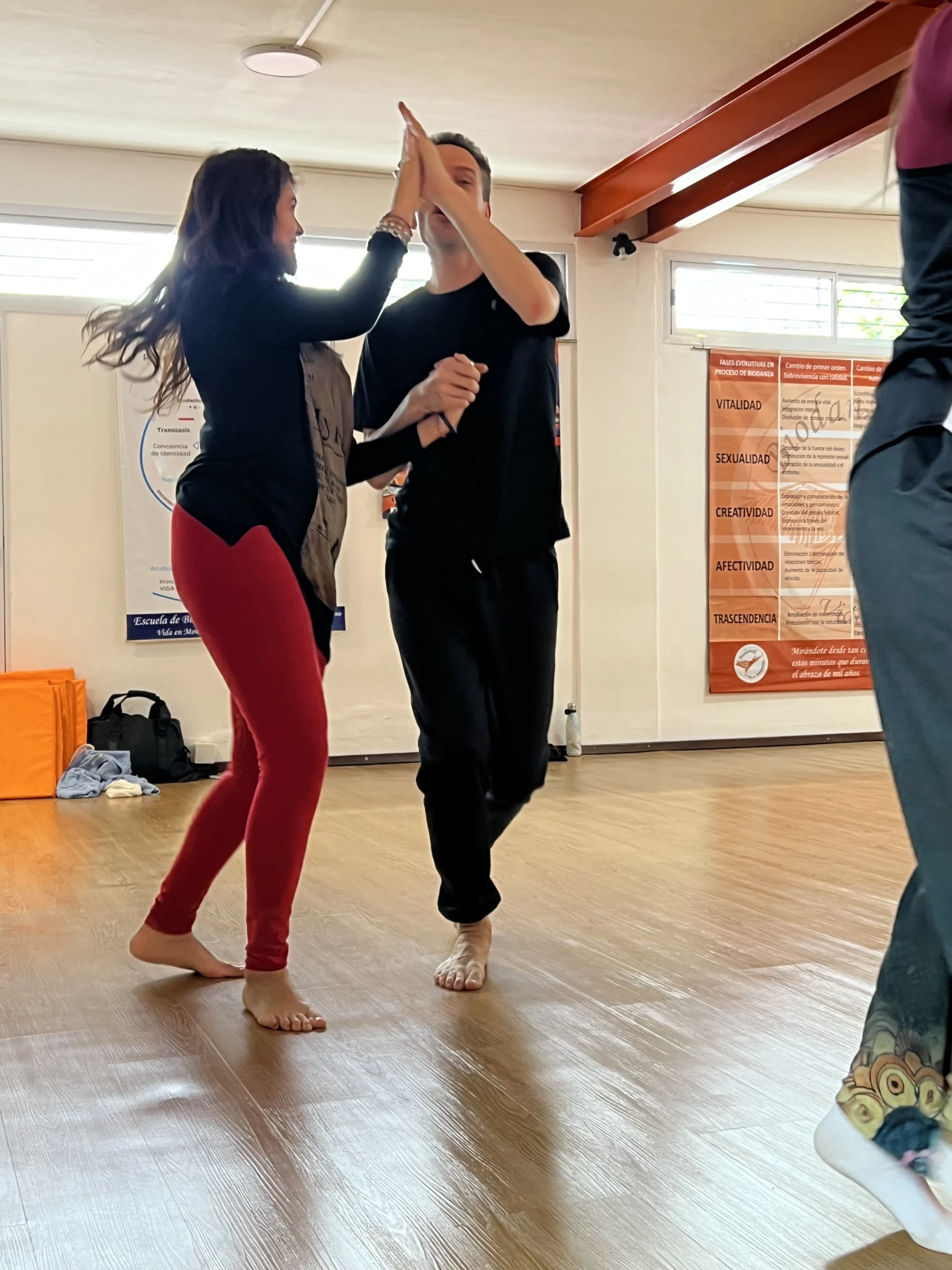 Participantes compartiendo una vivencia de Biodanza